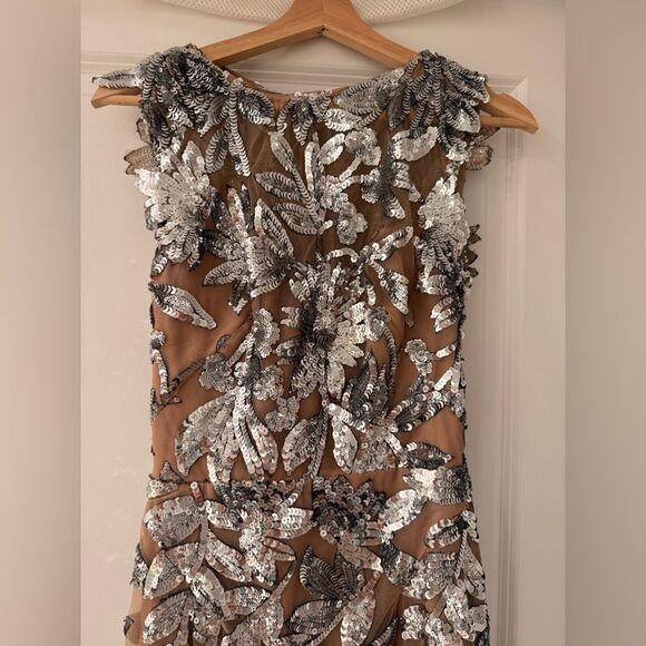 NWOT BRONX AND BANCO Violet Maxi Dress in Dark Silver, wedding guest dress - Picture 6 of 16